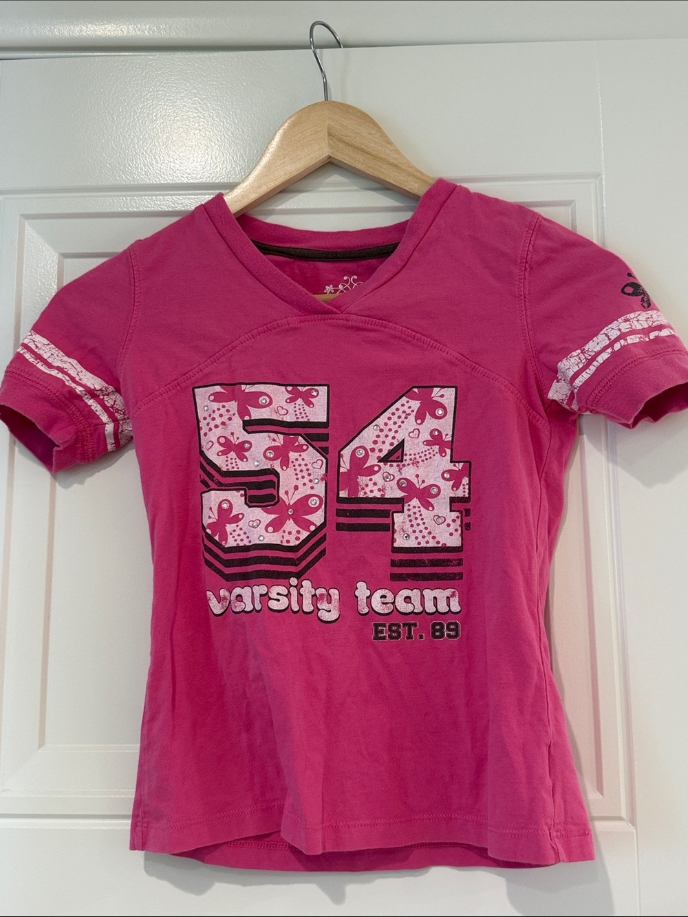 VTG Girls' Pink '54 Varsity Team' Short Sleeve Top